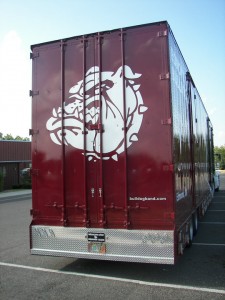 Diamond Tread Plate Semi Trailer Bumper Back Door Graphics