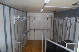 Marching Band Trailer Uniform Storage