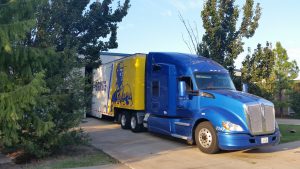 Stillwater Semi Trailer Leaving our Clubhouse