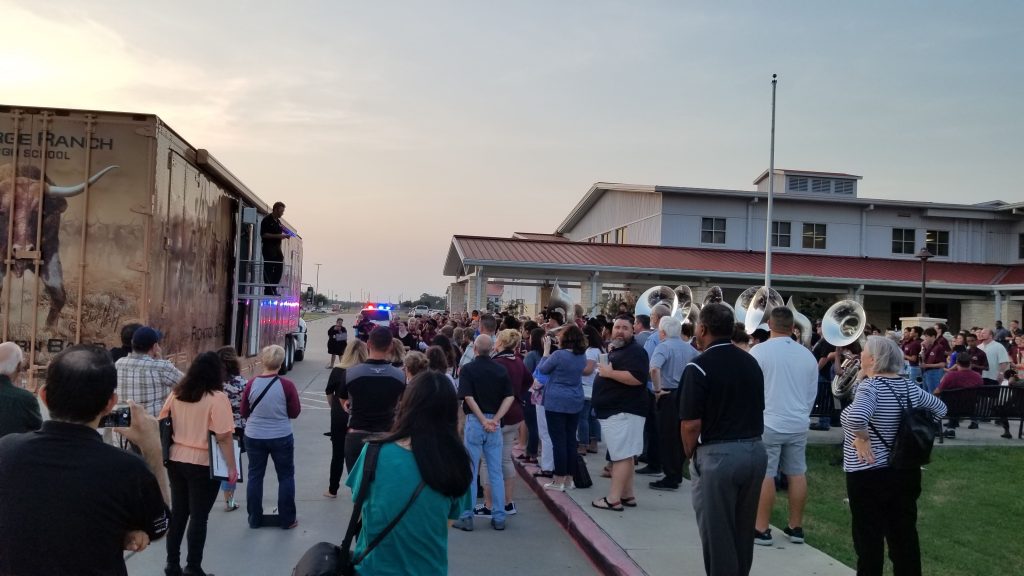 George Ranch High School Marching Band Semi Equipment Trailer Unveiling