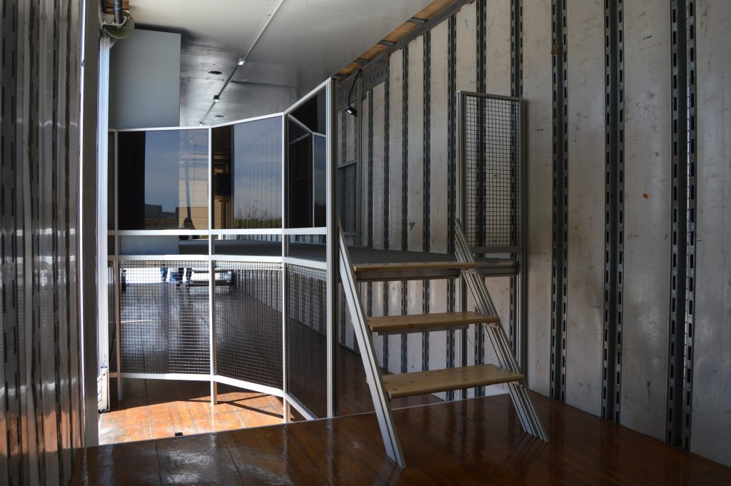 Clubhouse Trailers Marching Band Semi Trailer Interior Layout with 2nd Floor and Side Entry