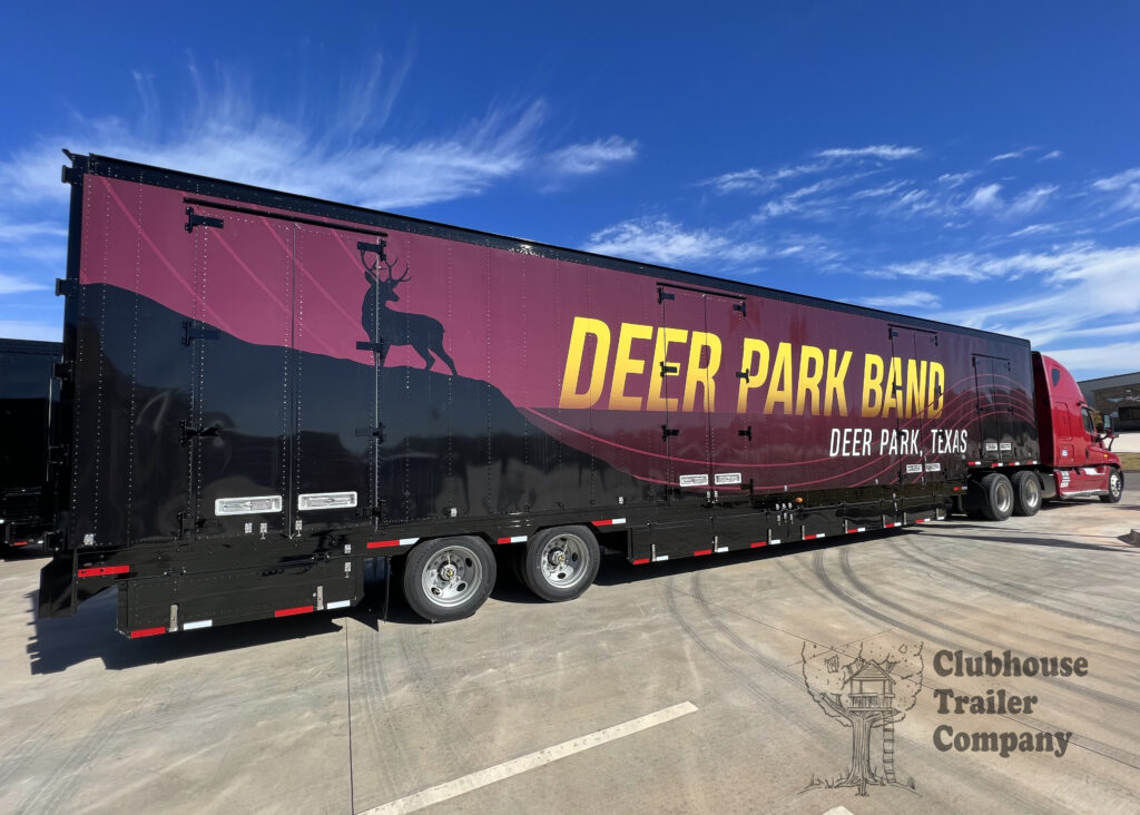 Deer Park marching band semi trailer