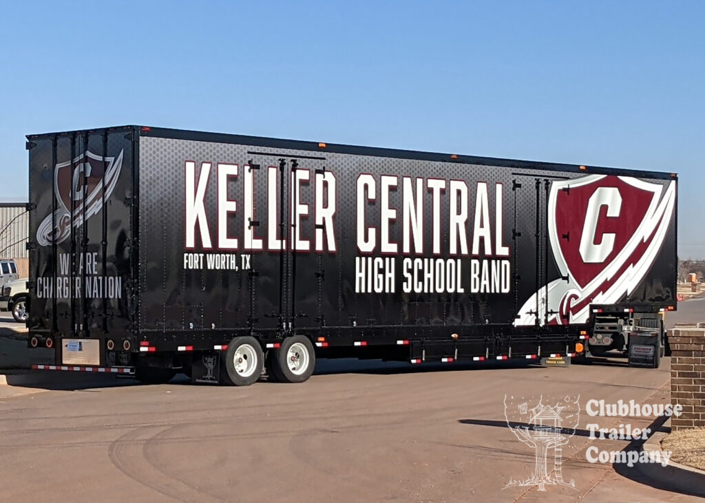 Keller Central Texas high school marching band semi trailer