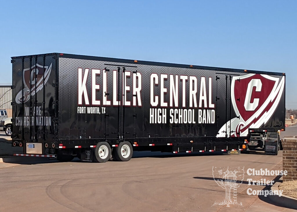 Keller Central Texas high school marching band semi trailer