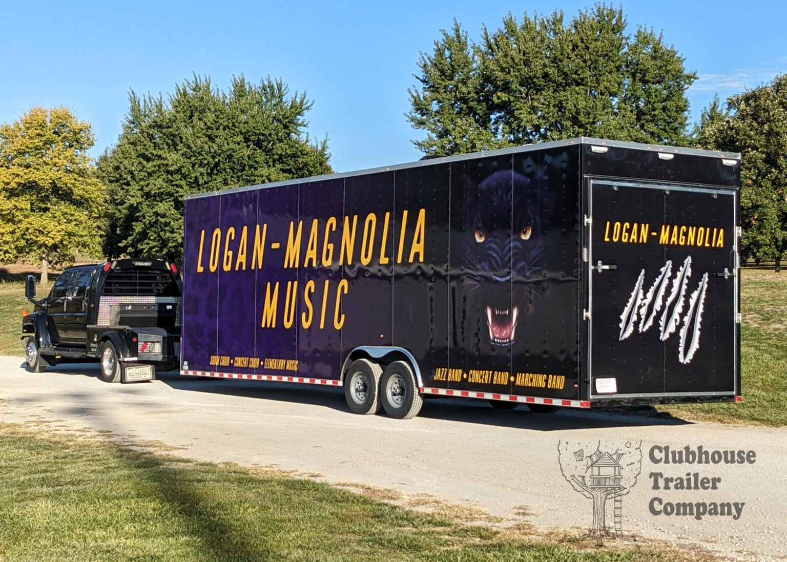 Logan Magnolia Senior High School bumper pull marching band trailer for transportation and storage solution