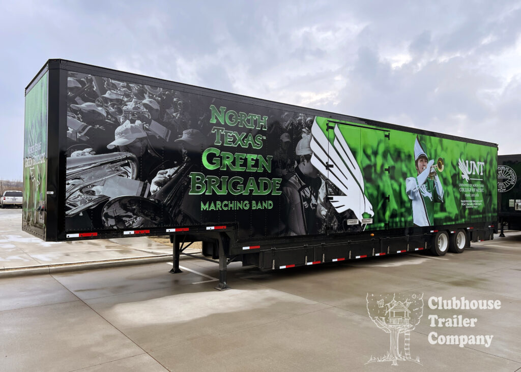 University of North Texas marching band trailer for storage solutions