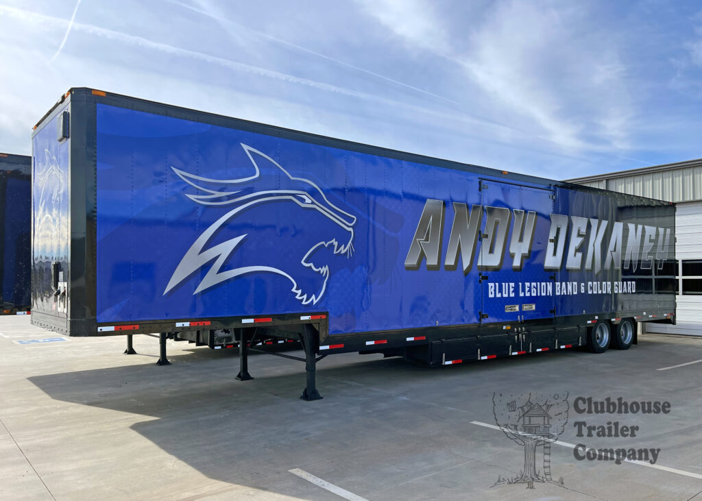 Andy Dekaney High school marching band equipment semi trailer