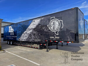 Del Rio High school Texas marching band semi trailer with vinyl wrap