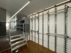 Marching band semi trailer for sale custom shelving, uniform storage, second floor, lighting