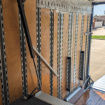 Marching band semi trailer for sale custom shelving, stairs, ramp, high school, interior, blue, electric