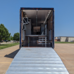 Marching band semi trailer for sale custom shelving, stairs, ramp, high school, exterior, blue, electric