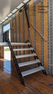 Marching band semi trailer for sale custom shelving, stairs, ramp, high school, interior lights, electric