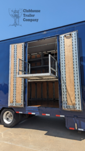 Marching band semi trailer for sale custom shelving, stairs, ramp, high school, exterior, electric