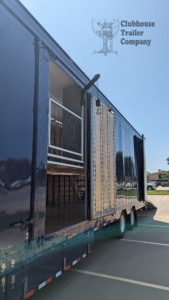 Marching band semi trailer for sale custom shelving, stairs, ramp, high school, interior, electric