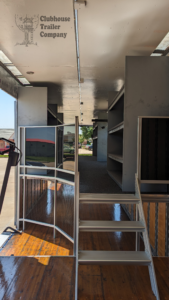 Marching band semi trailer for sale custom stairs, ramp, high school, second floor