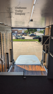 Marching band semi trailer for sale custom stairs, ramp, high school, interior, blue, electric