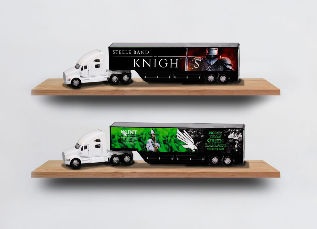 Model Trailers with custom graphics to match Clubhouse Trailer exterior