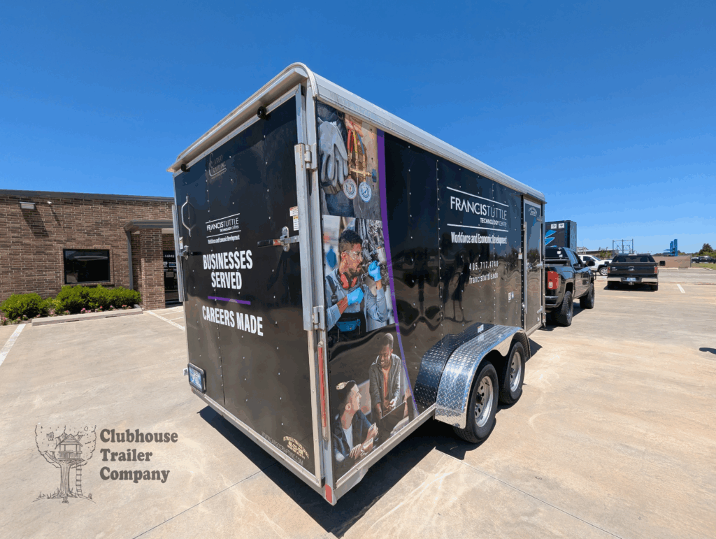 Francis Tuttle Technology Center custom bumper pull trailer with vinyl graphic wrap