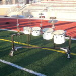 towable percussion carts auxiliary drums high school marching band pit