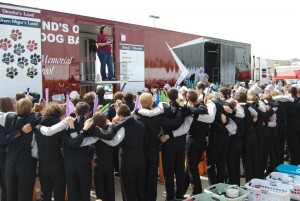 A great place to rally the band before a performance!