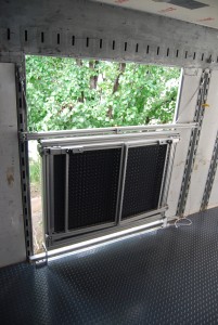 Director's Platform in the Transit Position--Takes up no floor space, and no securing straps needed!