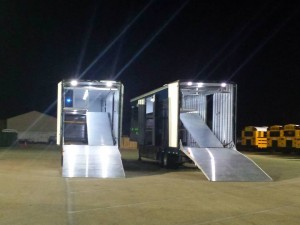 Exterior Flood Lights and Hydraulic Ramps