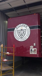 Killeen ISD Seal on Band Semi Trailers