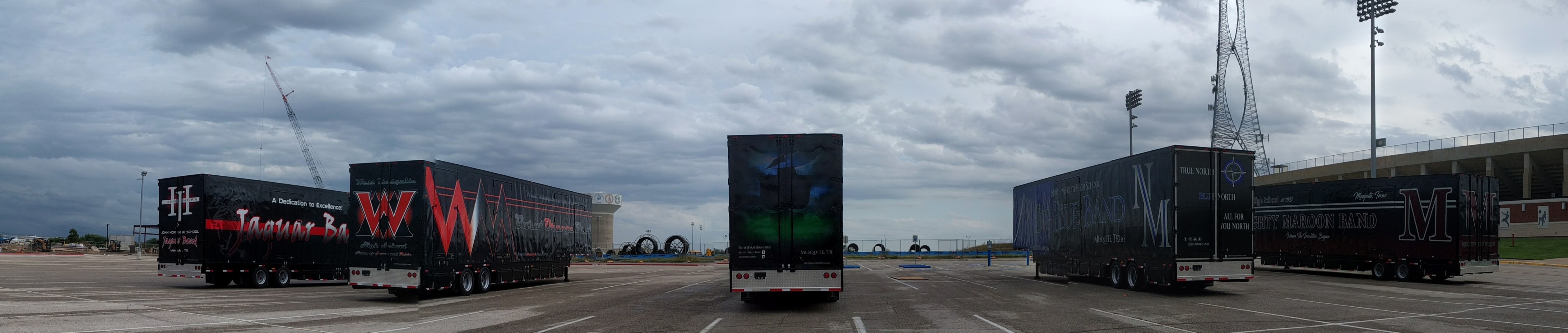 Mesquite ISD 5 Marching Band Semi Trailers Clubhouse Trailers