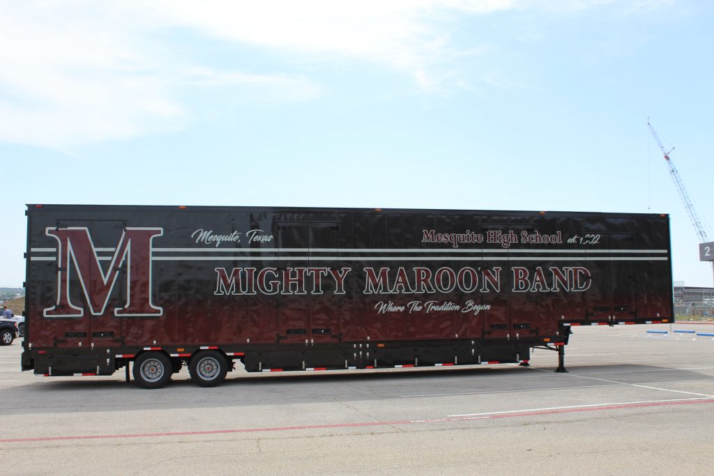 Mesquite High School Semi Marching Trailer