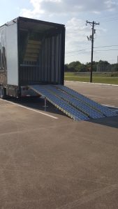 Mesquite High School Band Semi Trailer with Aluminum Ramps