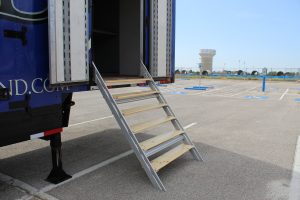 North Mesquite High Semi Trailer Side Entry Stairs