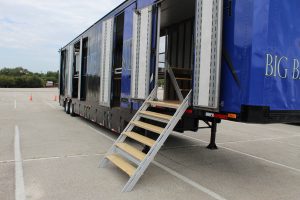 North Mesquite High Marching Band Side Entry Semi Trailer Staircase
