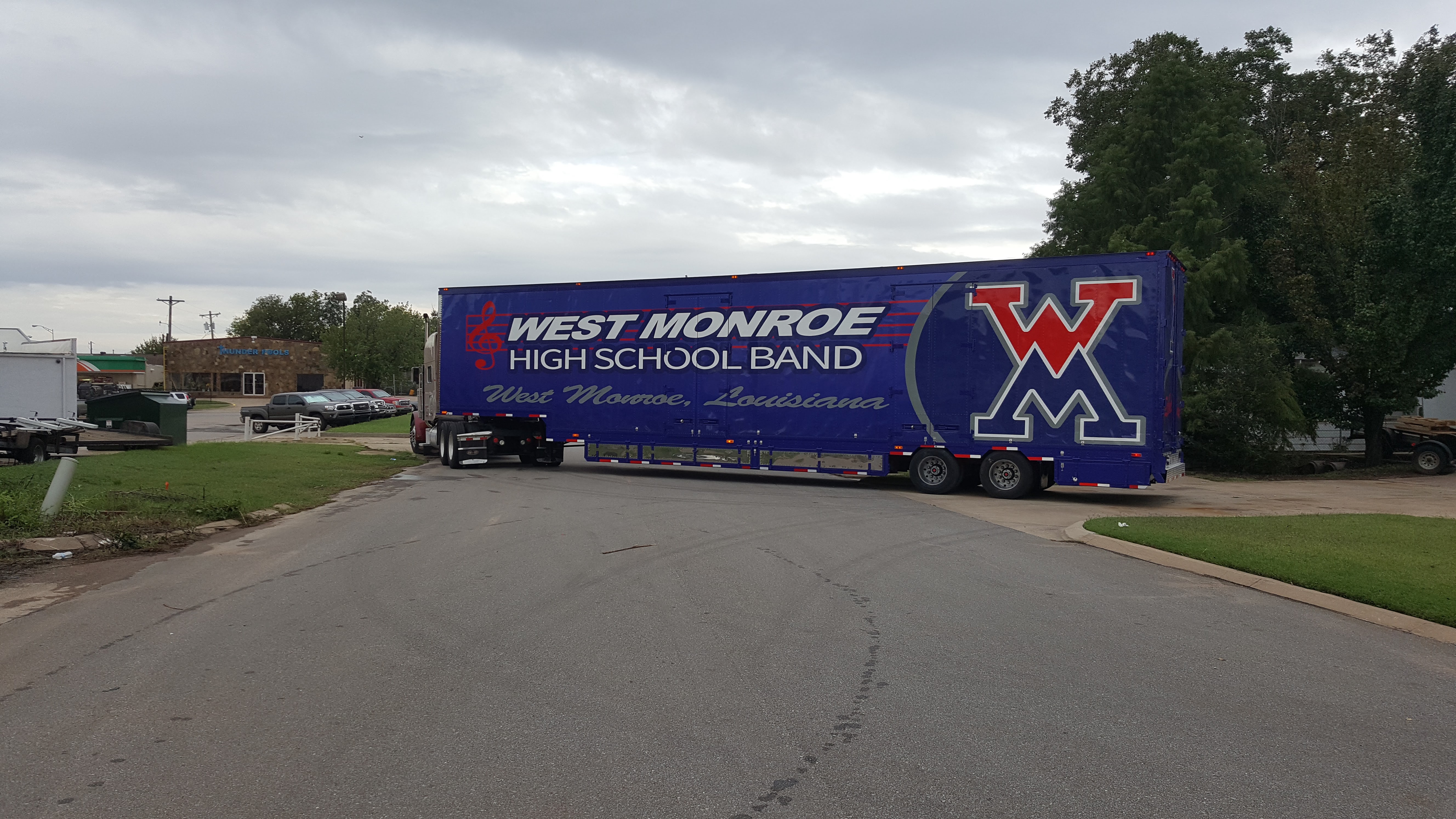 West Monroe High School Marching Band Semi Trailer