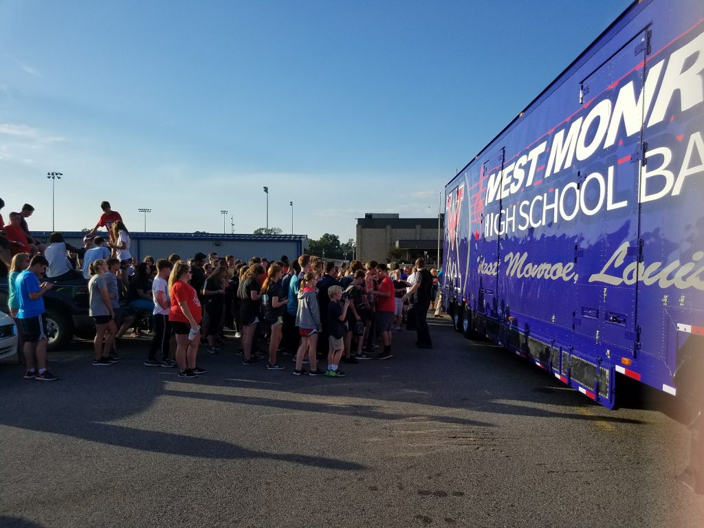 Delivery day for the great West Monroe High School Marching Band Semi Trailer