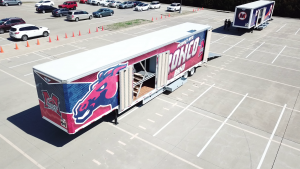 McKinney Boyd High School Marching Band Semi Trailer Hydraulic Ramp