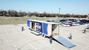 McKinney High School Marching Band Semi Trailer Hydraulic Ramp