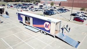 McKinney North High School Marching Band Semi Trailer Hydraulic Ramp