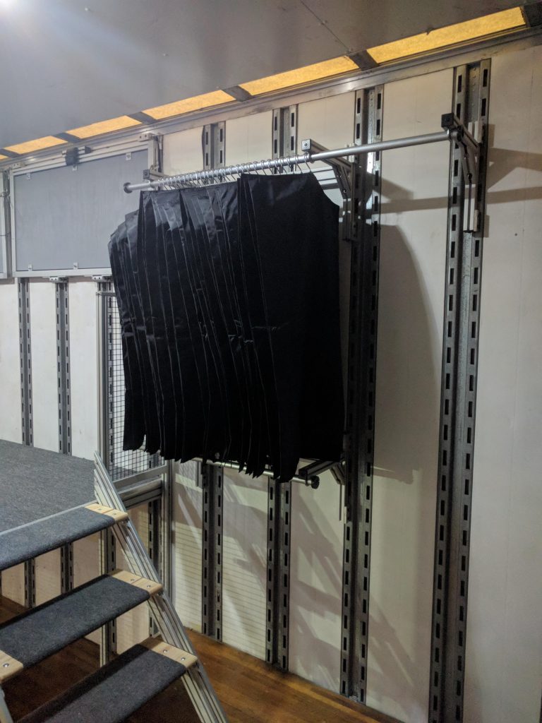 Uniform Storage for Marching Band Semi Equipment Trailers