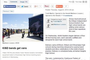 Capture 4 Killeen HS Bands get new Wheels Clubhouse Trailers