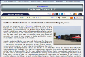 pressrelease Clubhouse Trailers Press Release Unveils 16th Trailer